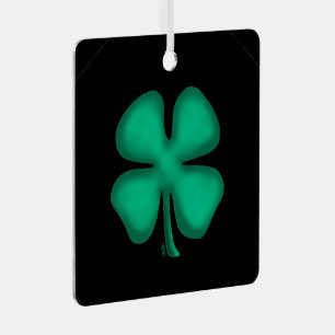 Black Irish square metal ornament