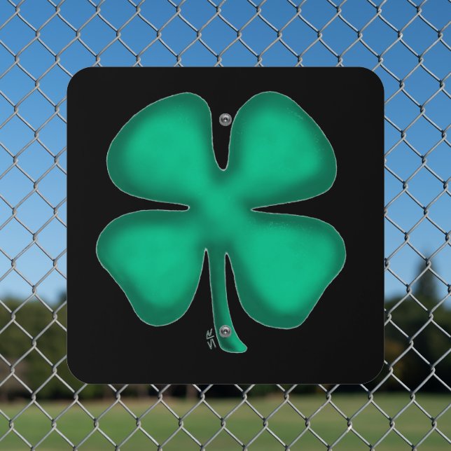 Black Irish square metal sign (In Situ(Fence))