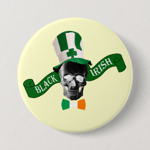 Black Irish   St Patrick's day Button