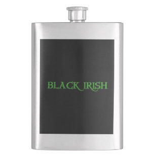 Black Irish stainless steel flask