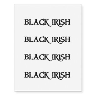 Black Irish temporary tattoo 4