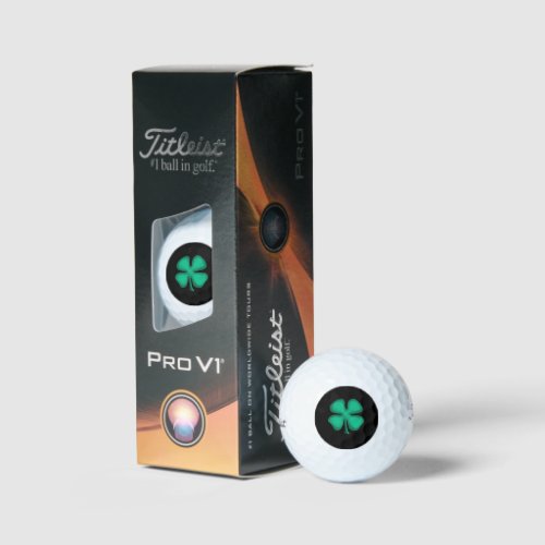 Black Irish Titleist Pro V1 soft golf balls 3 pk