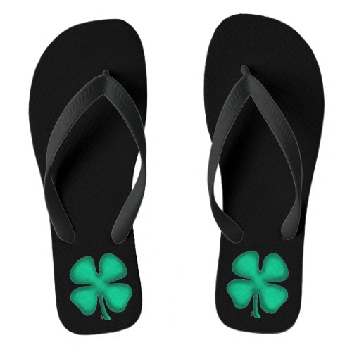 Black Irish wide flip flops