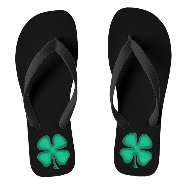 Black Irish wide flip flops (Footbed)