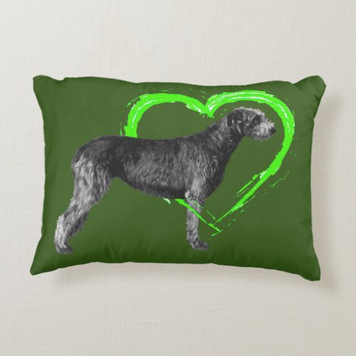 Black Irish Wolfhound 2 designs Accent Pillow