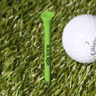 Black Irish word green golf tee