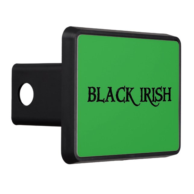 Black Irish word green hitch cover receiver (Right)