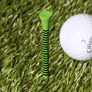 Black Irish word stripe green golf tee