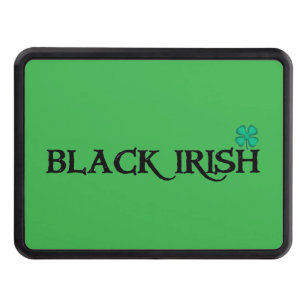 Black Irish word w clover grn hitch cover receiver