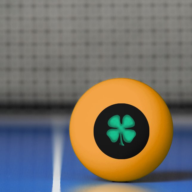 Black Irish yellow glow 1-star ping pong ball (Net)