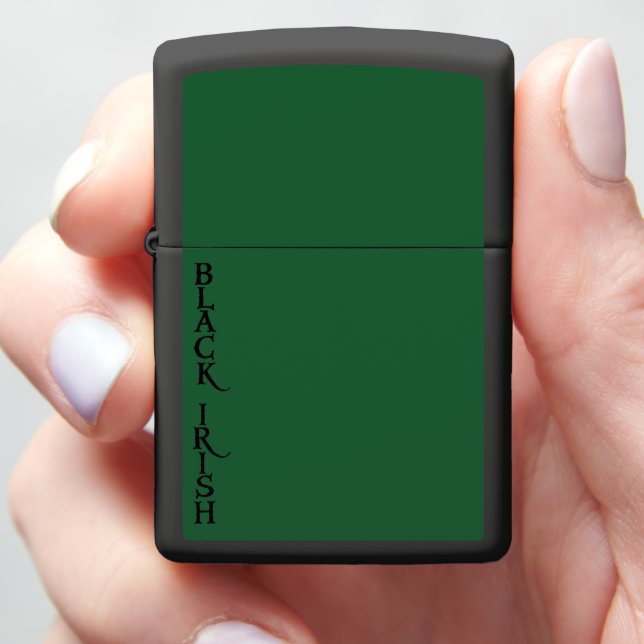 Black Irish Zippo lighter (In Hand)