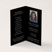 Black Iron Watercolor Front Door Photo & Services Business Card (Inside)
