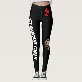 Black is Back Forever Hearts  Leggings