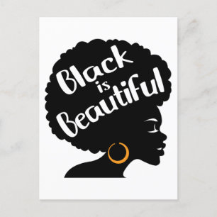 Black Is Beautiful, Black Power Afro Melanin Women Postcard
