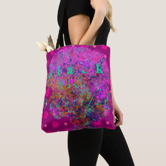 Black is Beautiful ( Multicolored on Fuchsia) Tote Bag