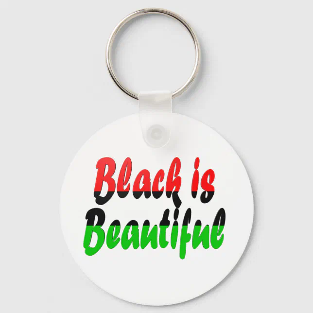 Black is Beautiful Pan-African Flag Keychain | Zazzle