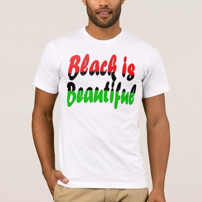 Black is Beautiful Pan-African Flag T-Shirt (Front)