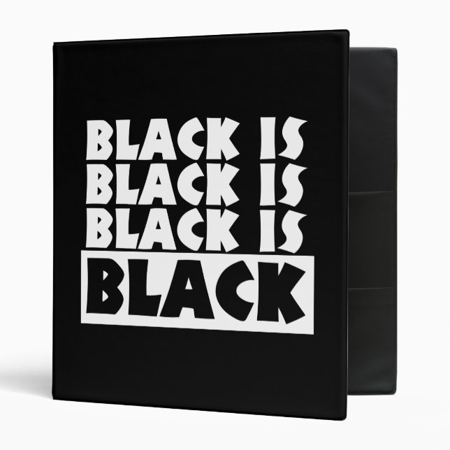 Black Is Black 3 Ring Binder (Front/Inside)