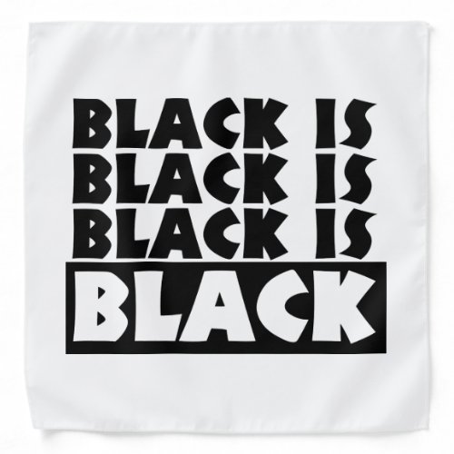 Black Is Black Bandana
