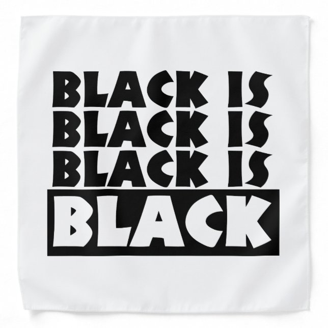 Black Is Black Bandana (Front)
