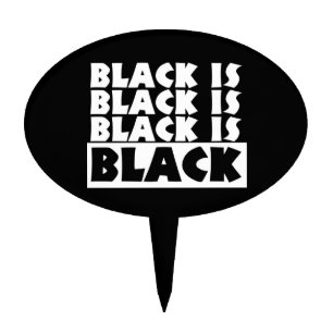 Black Is Black Cake Topper