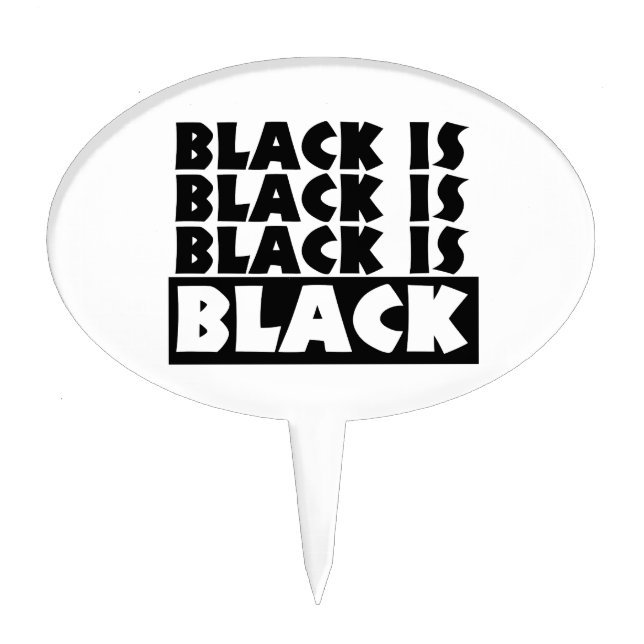 Black Is Black Cake Topper (Front)