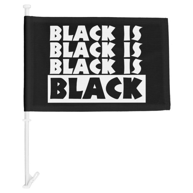 Black Is Black Car Flag (Front)
