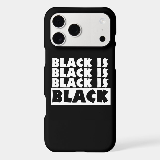 Black Is Black Case-Mate iPhone Case (Back)