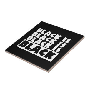 Black Is Black Ceramic Tile