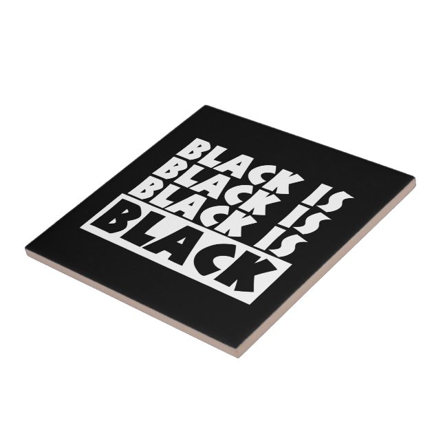 Black Is Black Ceramic Tile (Side)