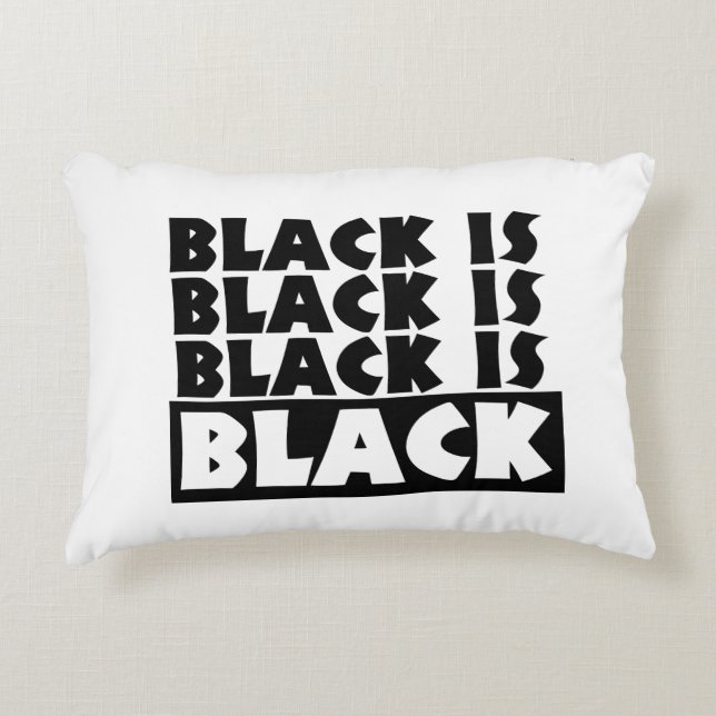 Black Is Black Decorative Pillow (Front)