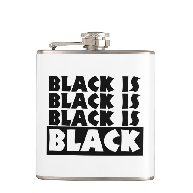 Black Is Black Flask (Front)