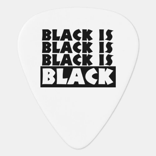 Black Is Black Guitar Pick
