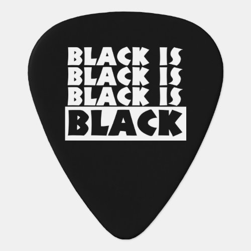 Black Is Black Guitar Pick