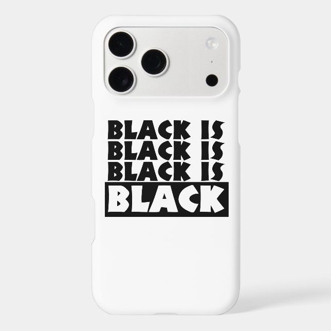 Black Is Black Iphone Case (Back)