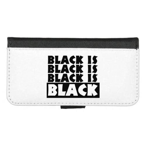 Black Is Black iPhone 87 Wallet Case