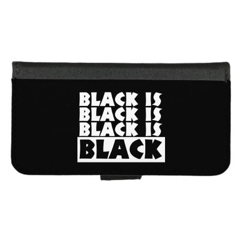 Black Is Black iPhone 87 Wallet Case