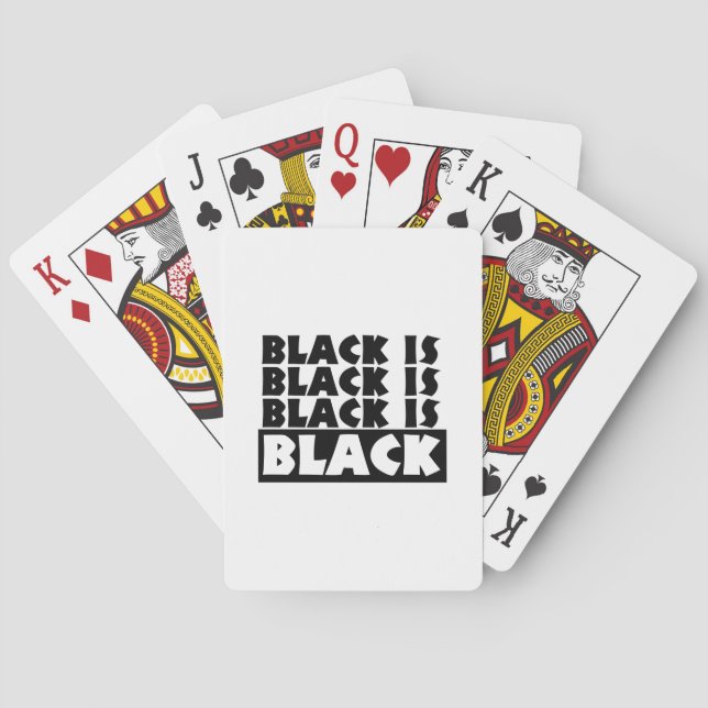 Black Is Black Poker Cards (Back)