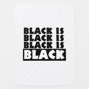 Black Is Black Receiving Blanket