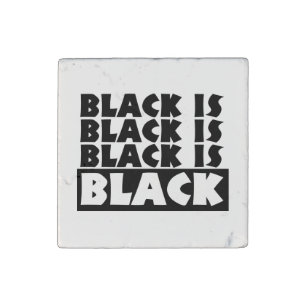 Black Is Black Stone Magnet