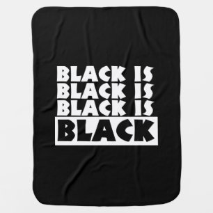Black Is Black Stroller Blanket