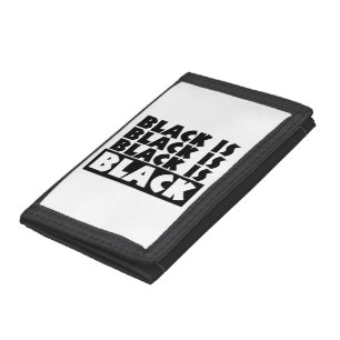 Black Is Black Tri-fold Wallet