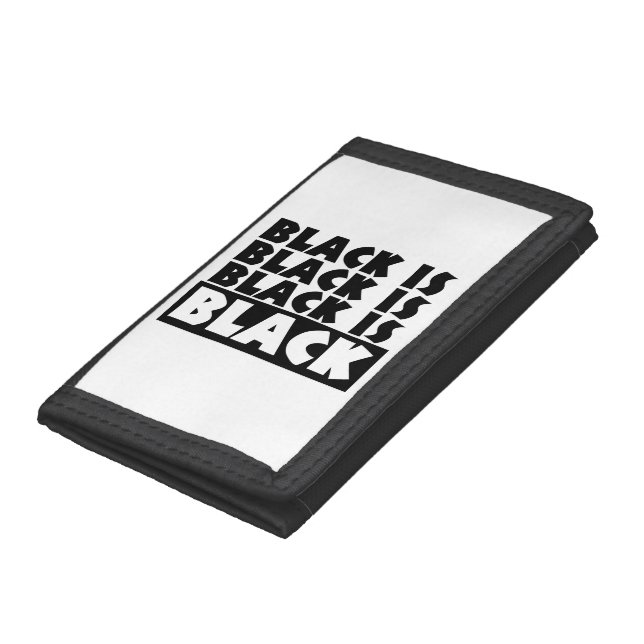 Black Is Black Tri-fold Wallet (Bottom)