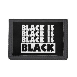 Black Is Black Tri-fold Wallet