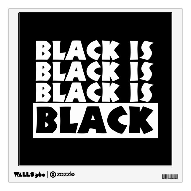 Black Is Black Wall Sticker (Front)