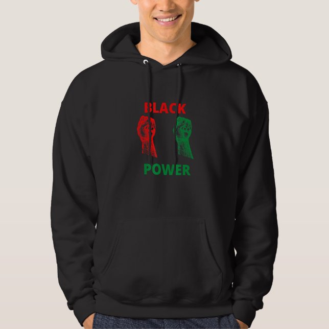 Black Is Power Beautiful Strong Visionary Revoluti Hoodie (Front)