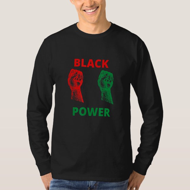 Black Is Power Beautiful Strong Visionary Revoluti T-Shirt (Front)