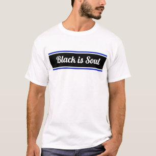 Black is Soul Editable Text T-Shirt