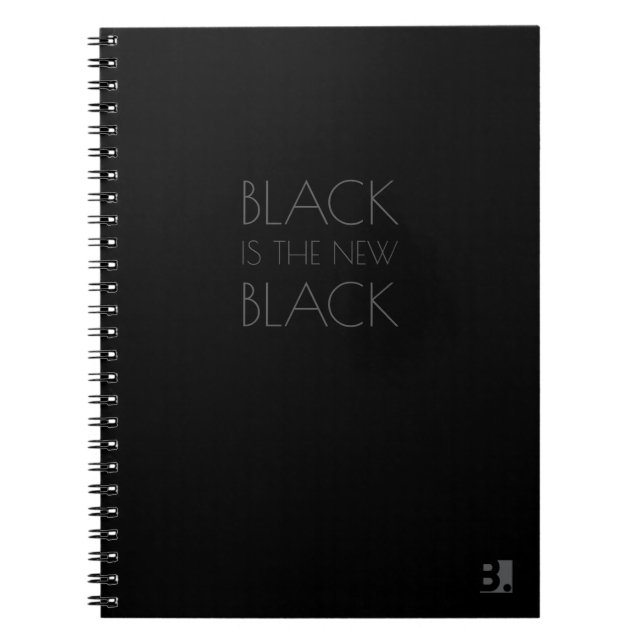 Black is the new Black - Typography Notebook (Front)