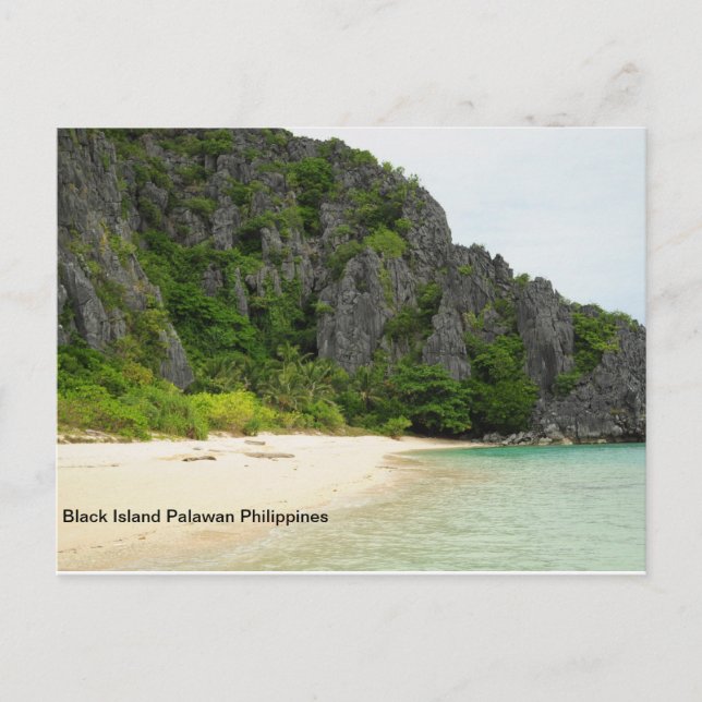 Black Island Palawan Philippines Postcard (Front)